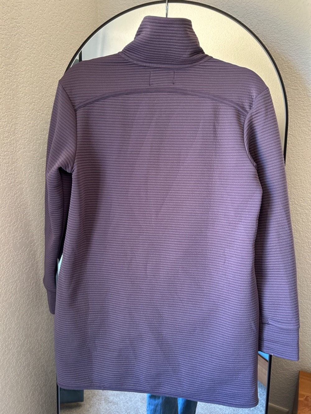 MPG Lavender Ribbed Zip-Front Puffer Jacket - Picture 11 of 13